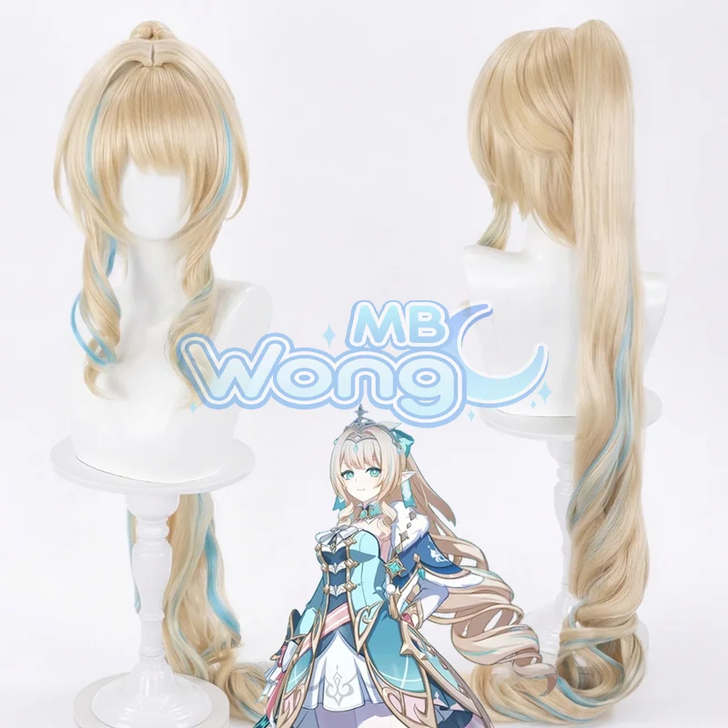Game Vesna Cosplay Wig Long 120cm High Ponytail Wig Beseuna HT Fiber Role Play Wig For Hallowmas Party Comicon Adult Women Men