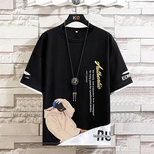 New Summer Men s T Shirt Harajuku Fashion Trend Short Sleeve Tops Tees Men Casual Men Clothing Hip Hop Print Graphic T Shirt Men T shirts AliExpress