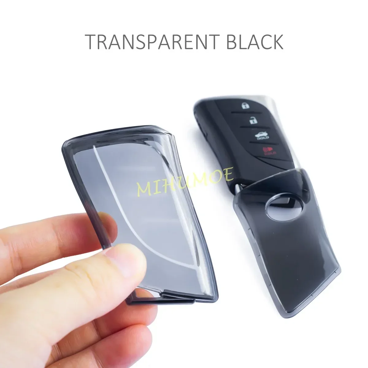 For Lexus ES NX RX RZ UX TX LC LX LBX LS 250 300 350 450 500 Black Transparent Car Key Fob Case Cover Keychain Accessories