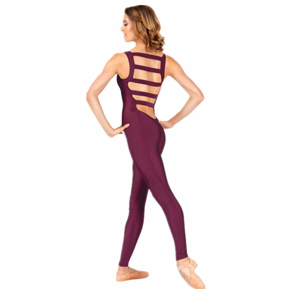 

Speerise Womens Tank Unitards Elastic Ladder Back Adult Spandex Sleeveless Full Length Dance Unitard Teams Performance Show