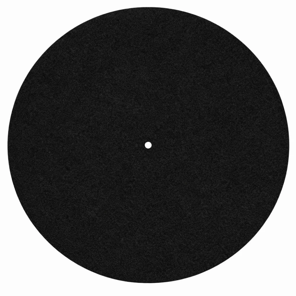 2pcs Felt Material Turntable Platter Mat Round 3mm Thick Turntable Mat Black And White Anti Slip Vinyl Record Player Mat