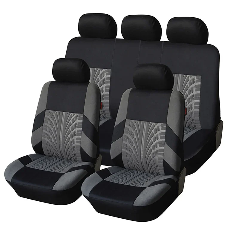 

Car Seat Covers Full Set Front Split Rear Bench Car Cloth Car SUV Van Automotive Interior Covers Compatibe