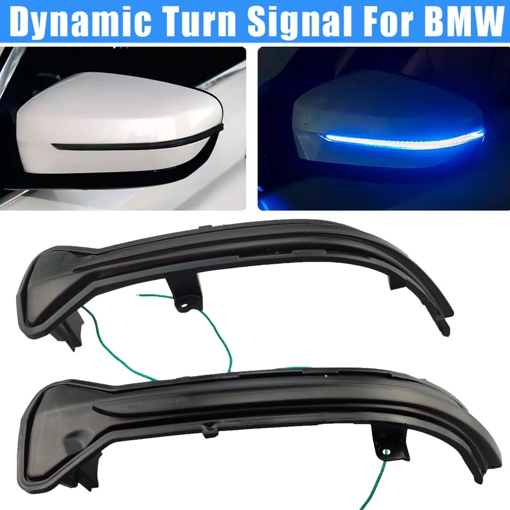 2PCS High Quality Dynamic Blinker Turn Signal LED For BMW 3 5 6 7 8 Series G20 G30 G31 G32 G11 G12 G14 G15 M5 F90 Mirror Light