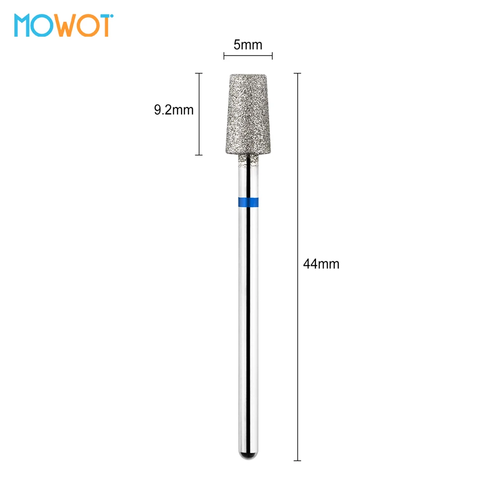 Mowot หัวเจียรเล็บเพชรยาทาเล็บแบบหมุนสำหรับทำเล็บใบเลื่อยทำความสะอาดหนังกำพร้าเสี้ยน Bor listrik บิตอุปกรณ์ทำเล็บ