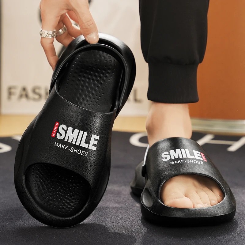 

Hot Style Men's Slippers Non-Slip Men's Home and Outdoor Sandals Soft and Comfort Waterproof Shoes Mens Thick Sole EVA Slippers