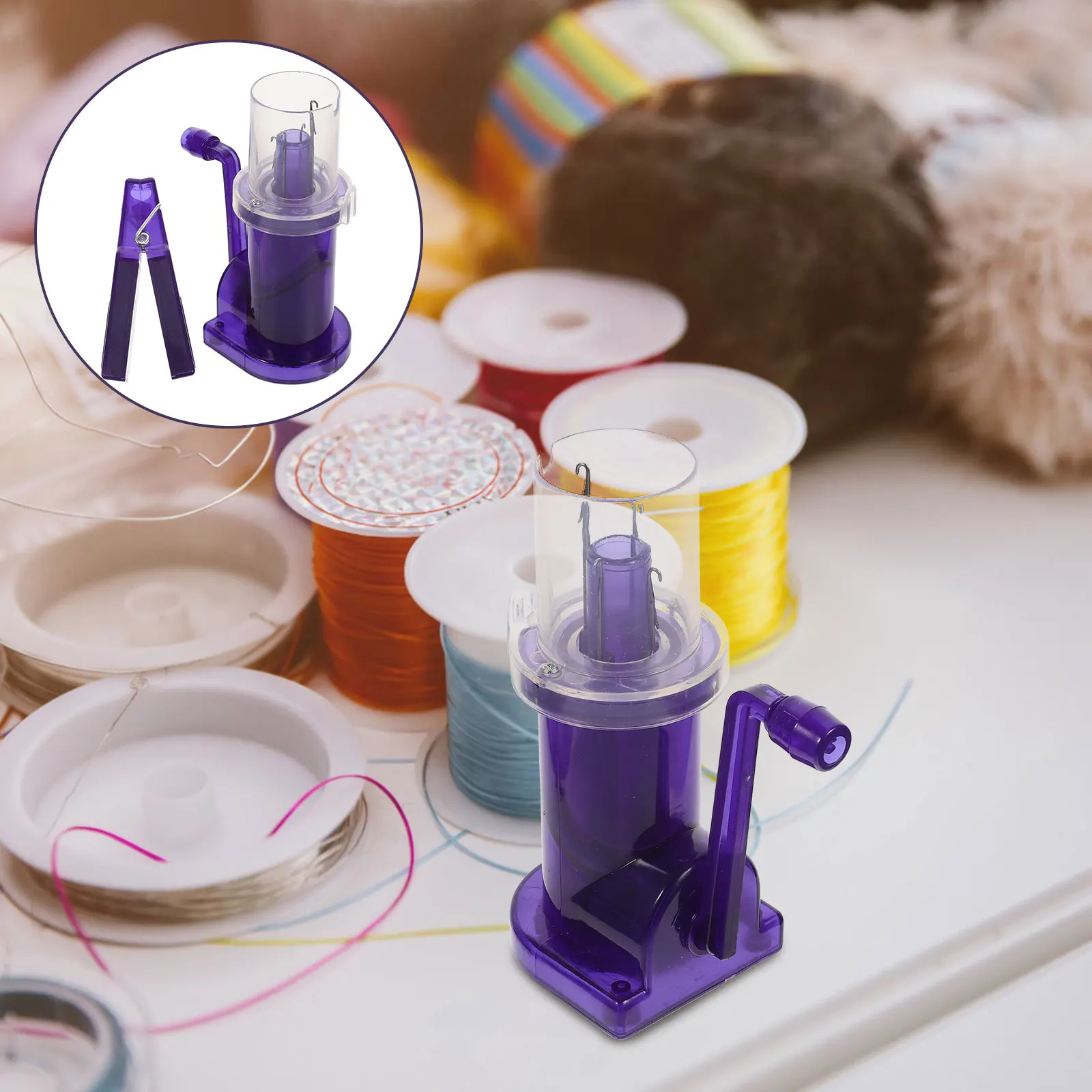 

1 Set Stainless Steel Plastic Manual Knitting Rotating Machine Durable Diy Hand Operated Winding Tool For Spiral Loop Fishtail