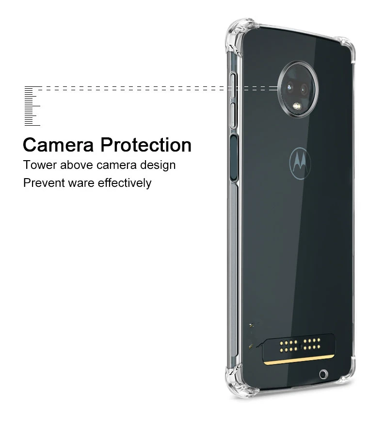 Air Cushion Shockproof Case for Motorola Moto Z2 Z3 Play Z4 Airbag Clear TPU Cover for Moto Z2 Z3 Force Z3Play Z2Play Z4 G6