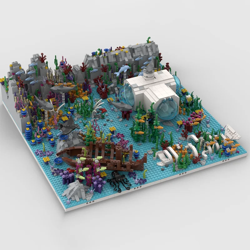 2876PCS MOC Custom Modular Ocean | Build From 5 MOCs Architecture Building Blocks Model Assembly Children Festival Gift