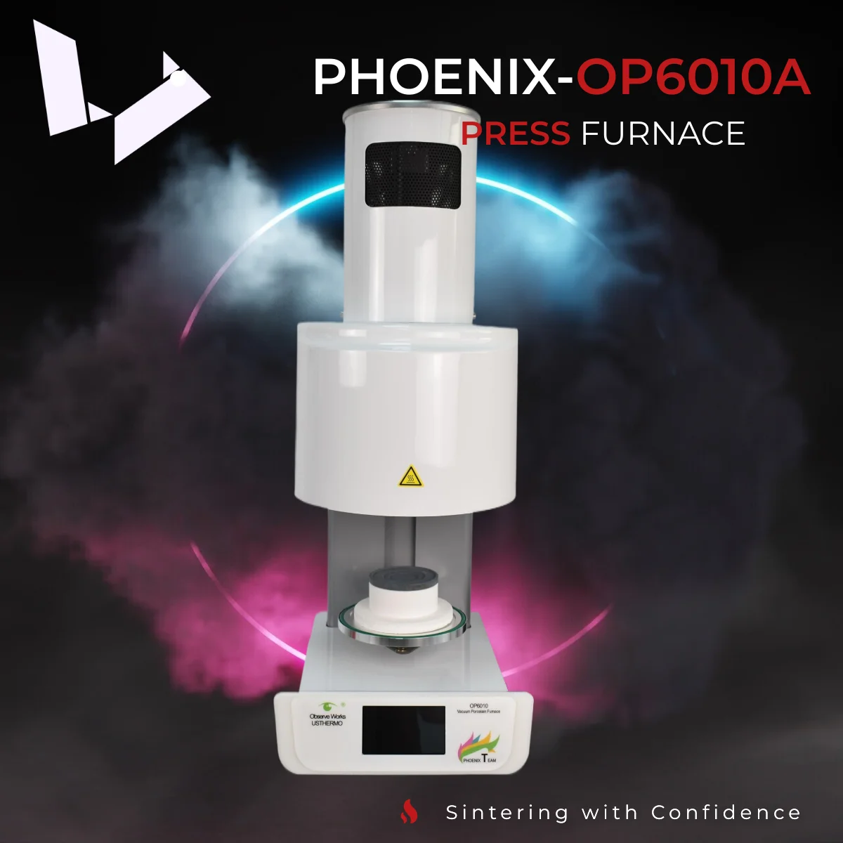 PHOENX OP6010A Plus High Performance Dental Porcelain Press Furnace With Vacuum Pump