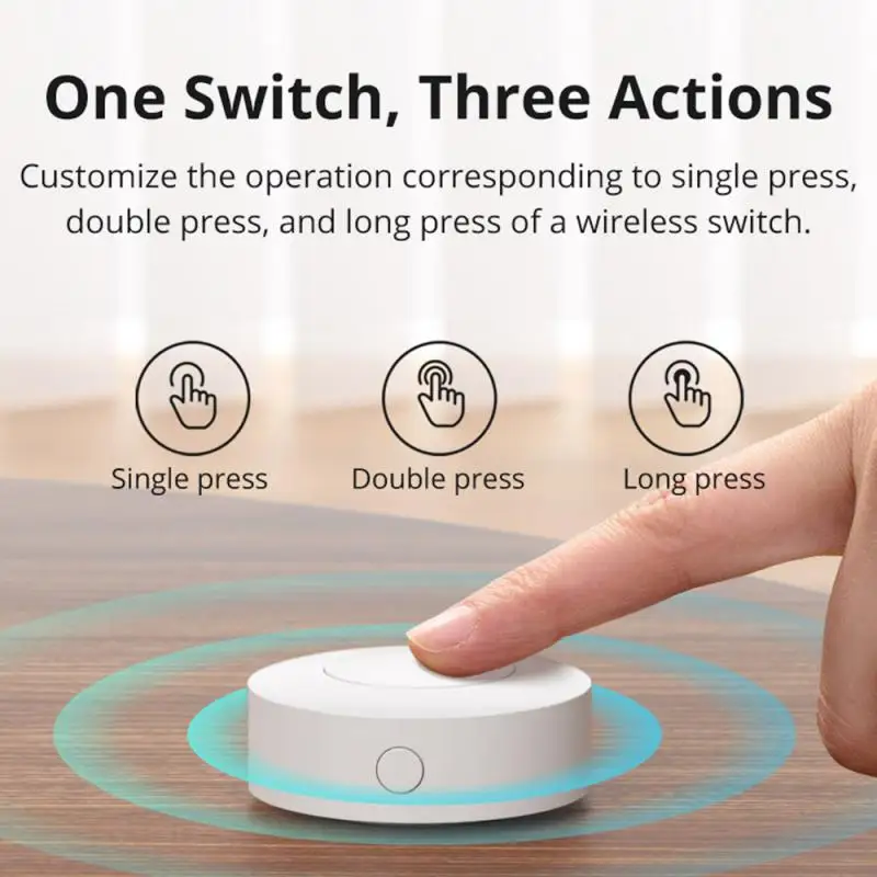 SONOFF Zigbee Wireless Switch SNZB-01P Smart Scene Multifunctional Custom Button Two-way Contol Devices Work with EWeLink Alexa