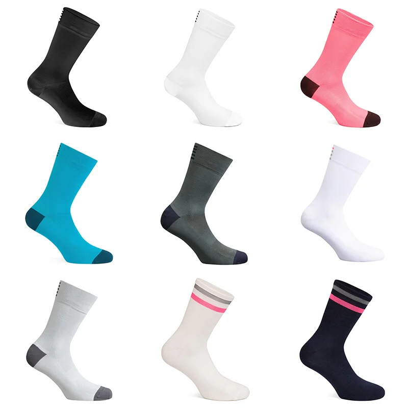 

2024 Macaron Cycling Socks Men Women Breathable Road Bike MTB Race Basketball Running Soccer Fitness Football Outdoor Sport