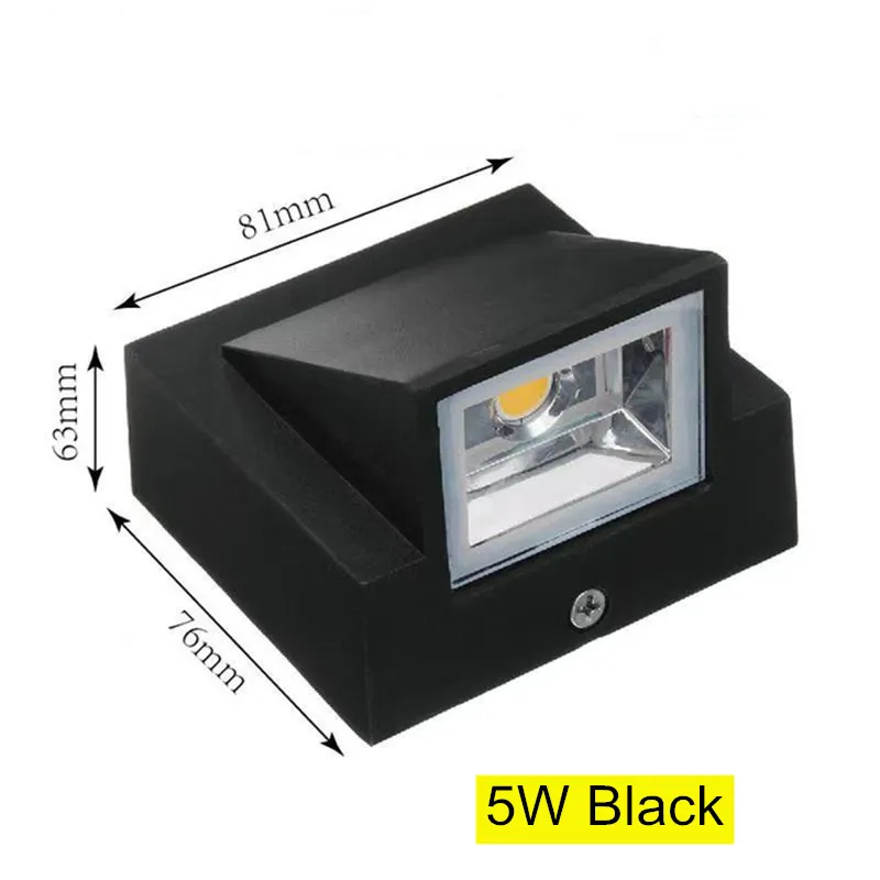 Imagem -04 - Moderno Simples Criativo ao ar Livre Lâmpada de Parede à Prova Impermeável Água Led Pátio Lâmpadas Portão Terraço Varanda Jardim Luz Parede 5w 10w