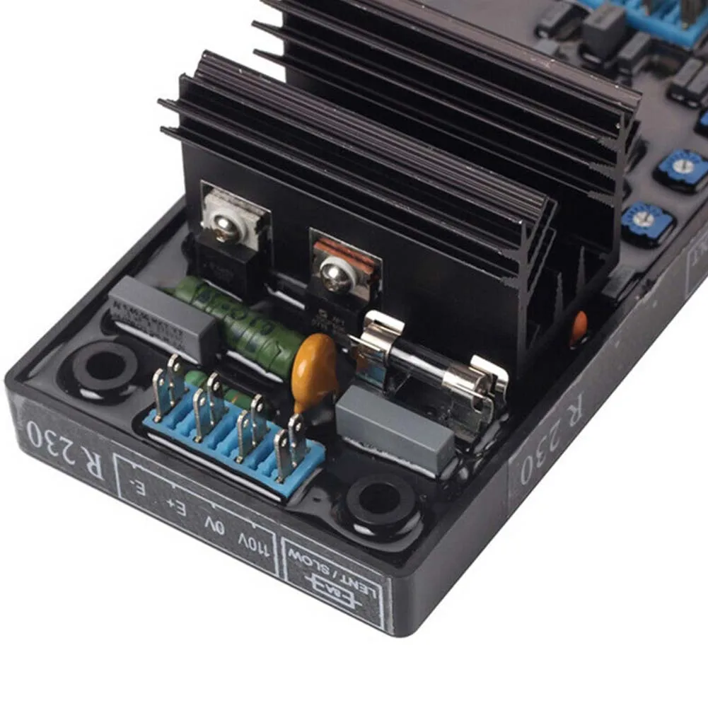 Electronic Voltage Control System Automatic Voltage Regulator 120 80 40 L W H AVR R230 1.5G 5 30Hz 100VDC -40 60