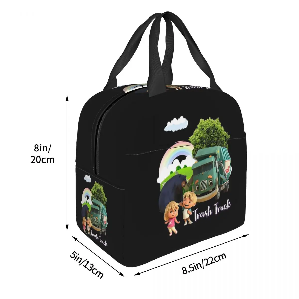 Trash Truck Animation, Trash Truck Netflix Lunch Bags Insulated Bento Box Lunch Tote Picnic Bags Thermal Bag for Woman Children