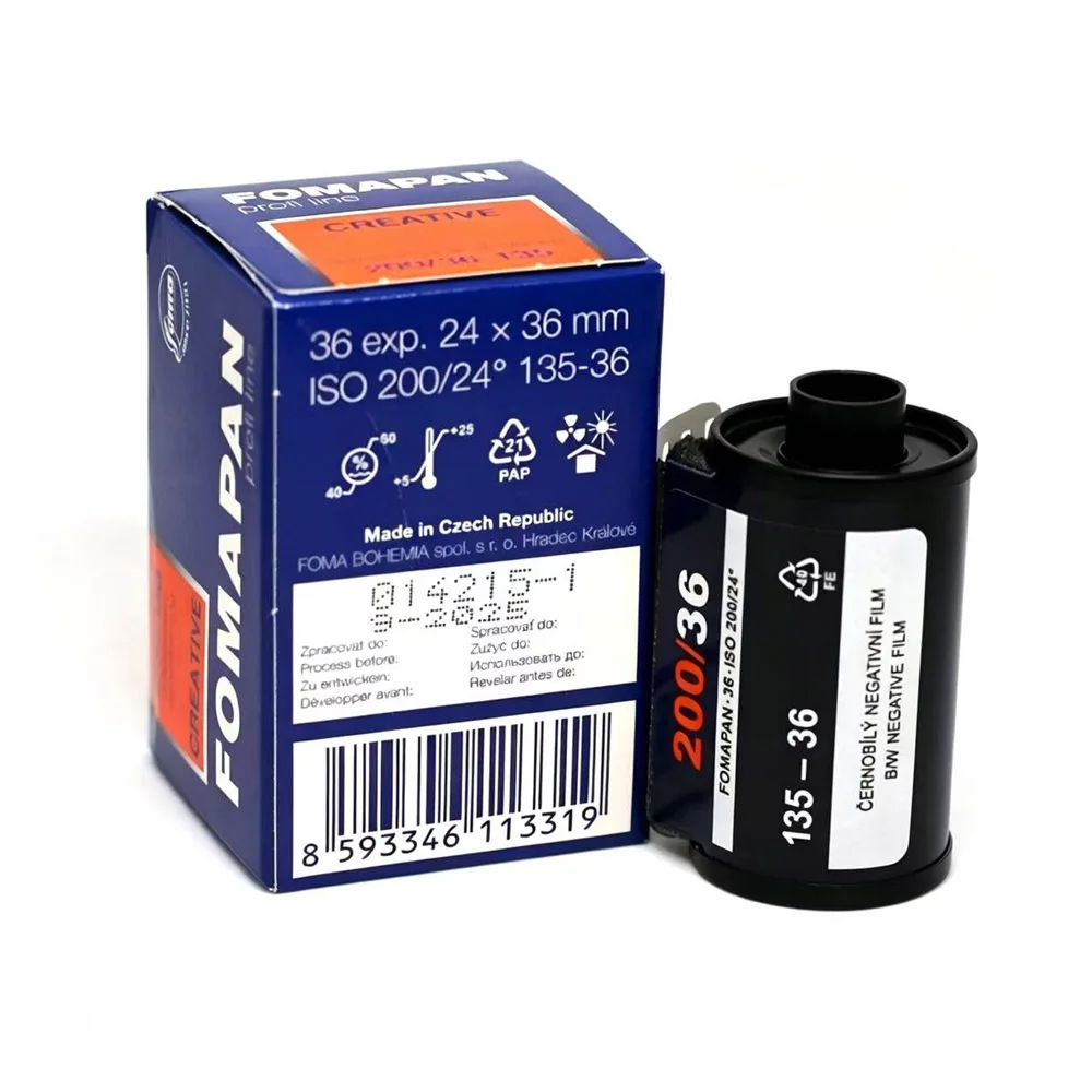 1/10 ROLL Fomapan 200 Classic Black And White Film 135 Move FilmsSubpackage Rolls 36 Exposure For Kodak Fujifilm 135 Film Camera