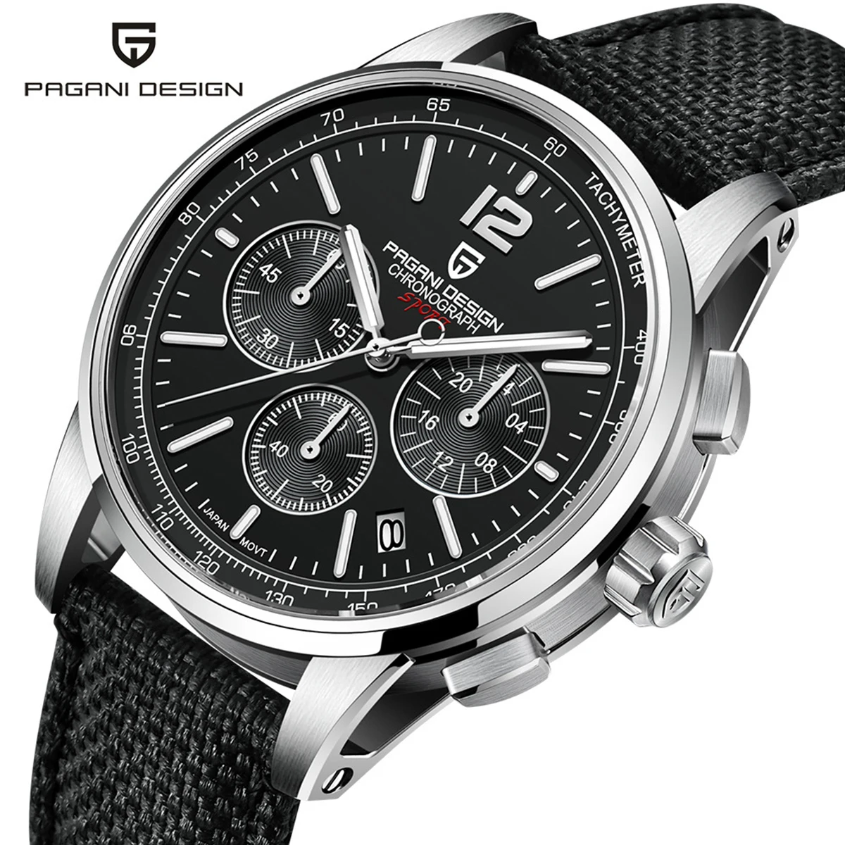 PAGANI DESIGN 2024 New Fashionable Luxury Casual Men\'s Quartz Watch VK63 100M Waterproof Sapphire Glass Stainless Steel Watch