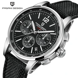 PAGANI DESIGN 2024 New Fashionable Luxury Casual Men's Quartz Watch VK63 100M Waterproof Sapphire Glass Stainless Steel Watch