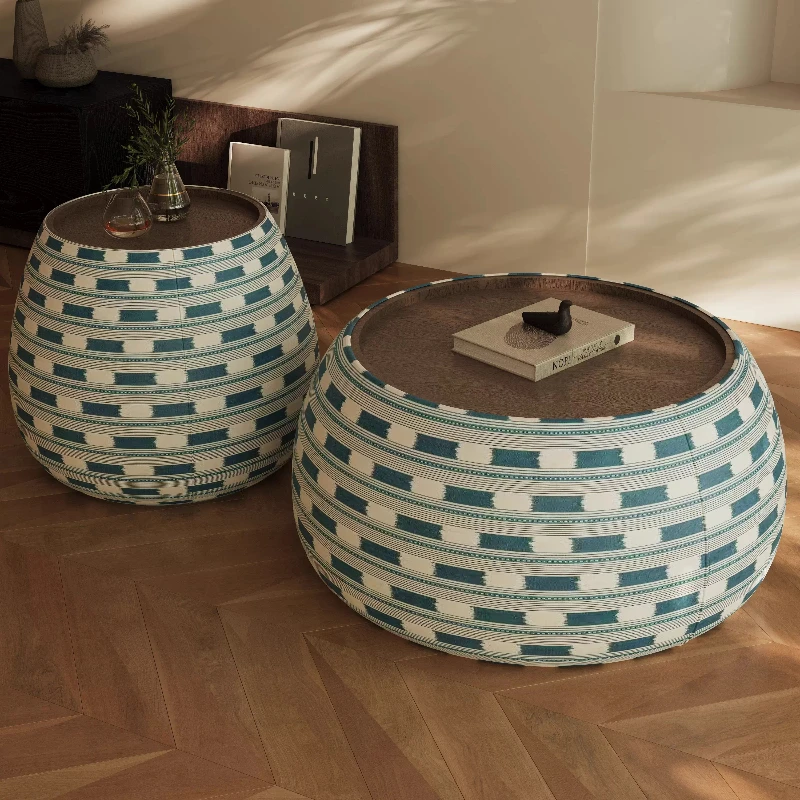 

Storage coffee table living room home designer minimalist round coffee table table combination small apartment light high sense