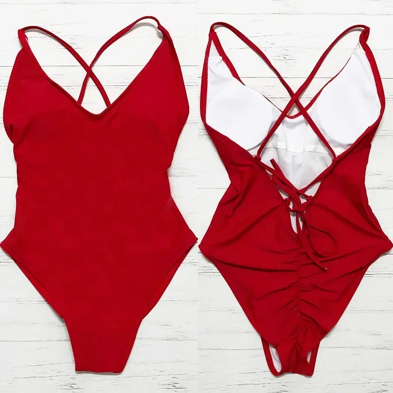 S-3XL сексуальный цельный купальник с подкладкой, однотонный купальник, женский летний купальный костюм, женский купальный костюм больших размеров, пляжная одежда, летний купальный костюм