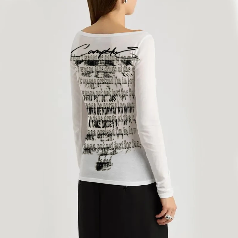 

Новая пасхальная футболка в европейском и американском стиле 90-х годов с ретро-принтом и буквенным принтом, топ Y2K, готический панк, kpop, Harajuku