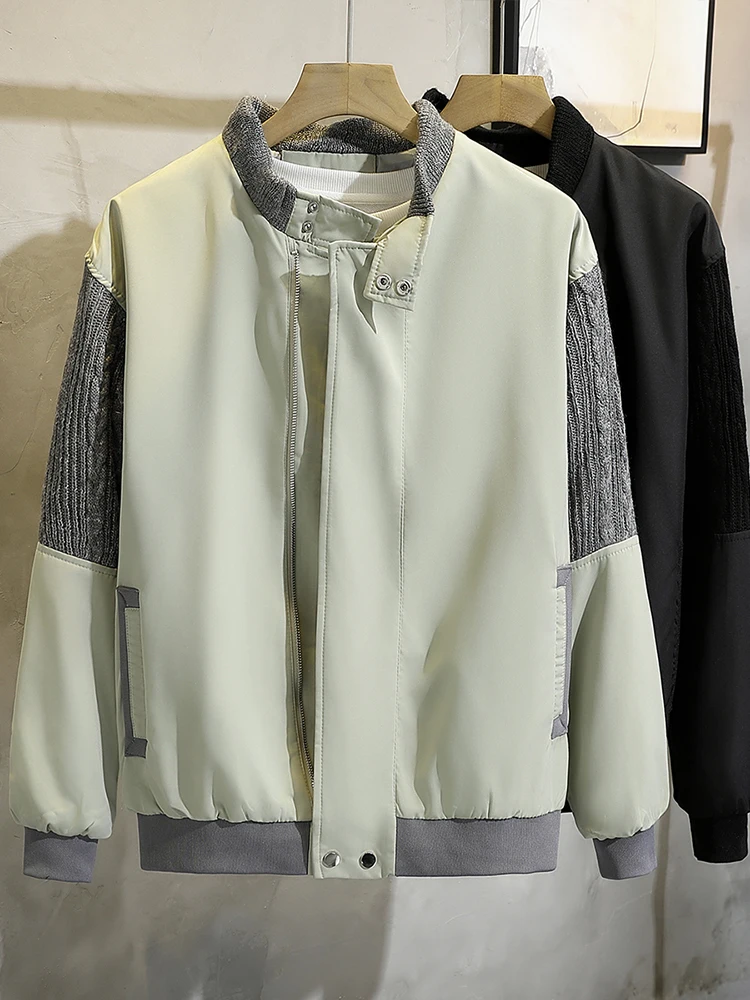 

Casual Men's Pilot Jaet Spring Autumn Trendy Brand American Knitted Patchwork Loose Haome Leisure Baseball orm