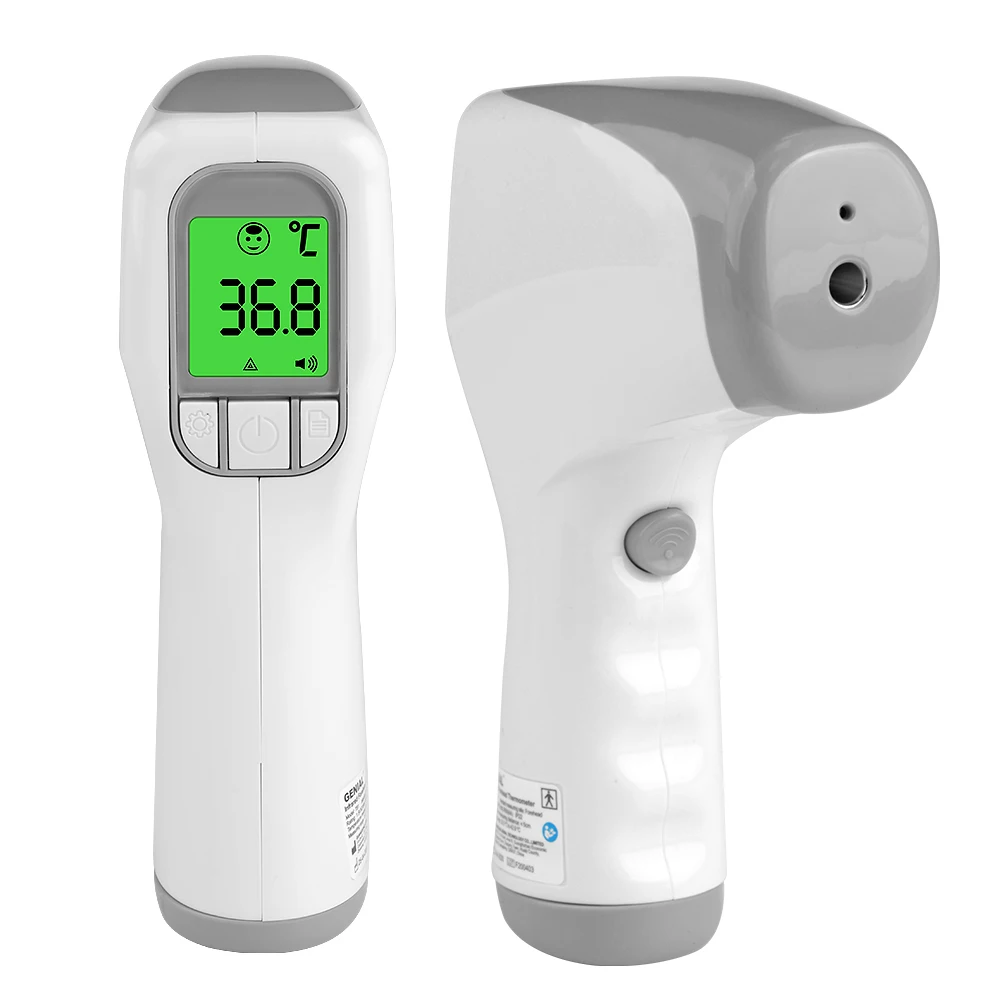 2-in-1 Accuracy Infrared Thermometer With Fever Alarm & LCD Display Accurate Readings For Whole Family