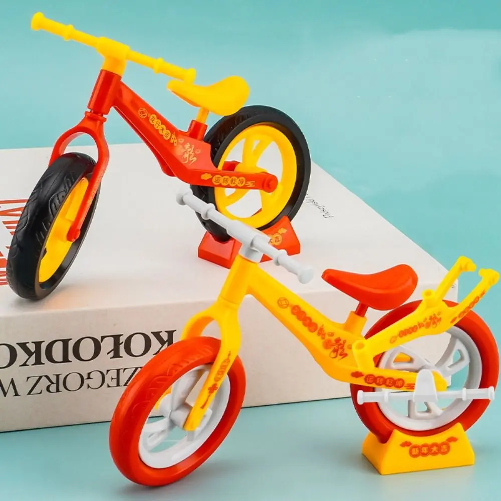 Kinder Puzzle Spielzeug montiert Fahrrad Spielzeug Modell gleiten bewegliche DIY Mini Fahrrad Plastiks pielzeug Spaß lernen Balance Autos pielzeug