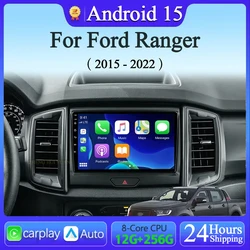 For Ford Ranger 2015 2016 2017 2018 2019-2022 Android 15 Car Radio Stereo QLED Screen GPS Multimedia Carplay Autoradio Head unit