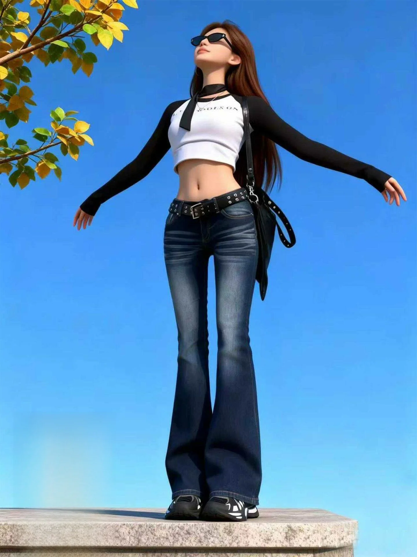 

Ретро американские джинсы с эффектом потертости, женские летние брюки нового стиля с высокой талией и широкими штанинами, легкие джинсовые брюки с эффектом выцветания