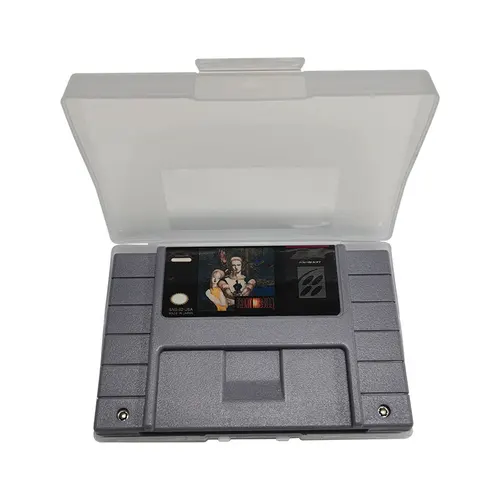 Caja de cartucho de juego de repuesto, 10 Uds., para SNES, vacía, transparente, OEM de alta calidad