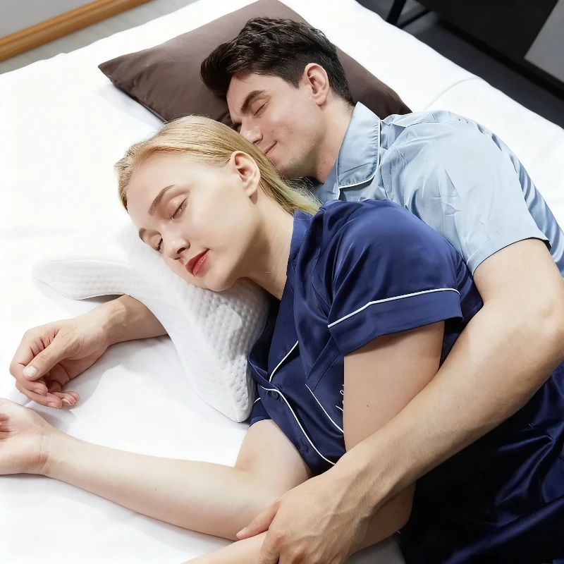 وسادة منحنية على شكل حرف U للنوم، وسادة يد من إسفنج ميموري، منتجات مجوفة، وسادة للرقبة، نوم جانبي للسفر، هدية عيد الميلاد #1