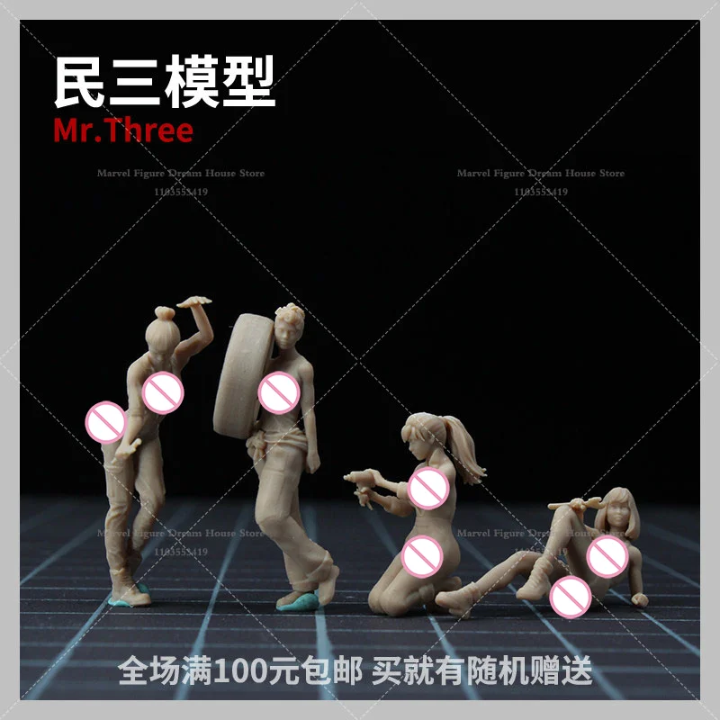 

Миниатюрная фигурка в масштабе 1/64, 1/43: белая модель, неокрашенная, ремонтная группа (ремонтник, ремонтница), мини-фигурка женского солдата