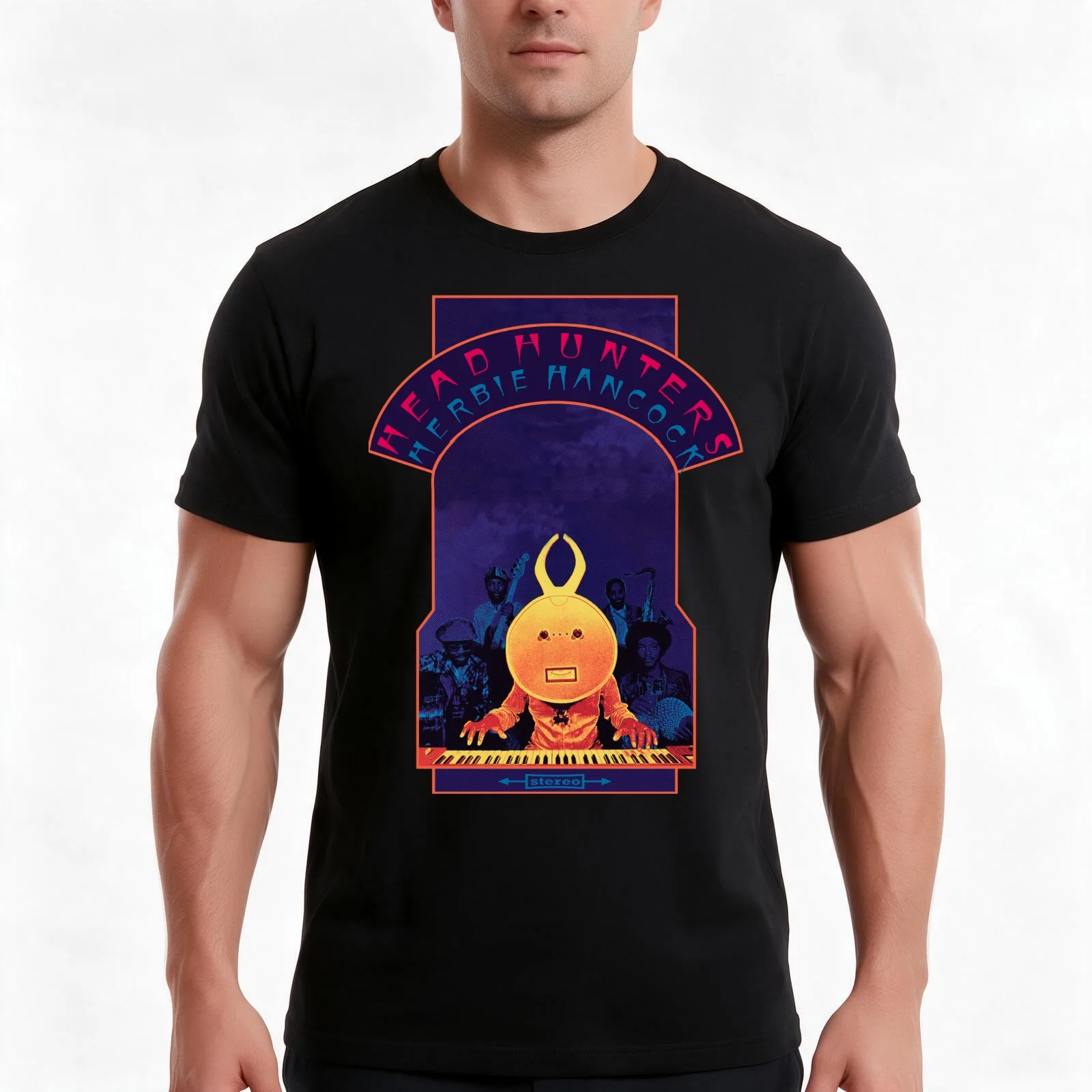 Herbie Hancock - Head Hunters T-Shirt, Summer Casual Cotton Tee, Oversized Streetwear Tops, Vintage Graphic Print, 100% Cotton