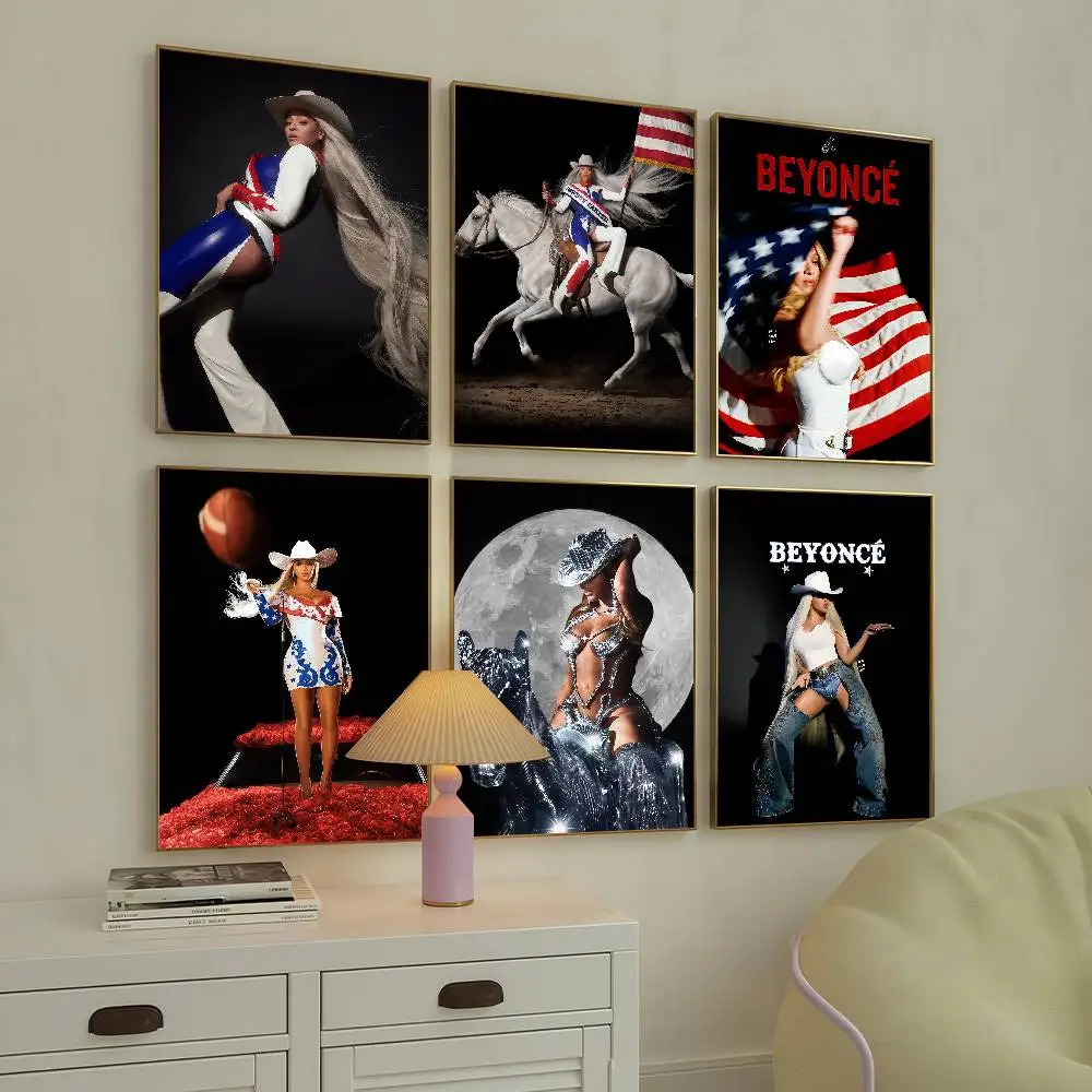 

Singer B-Beyonce Poster Suitable For Home Living Room Bedroom Office Bar Wall Decoration Sticker