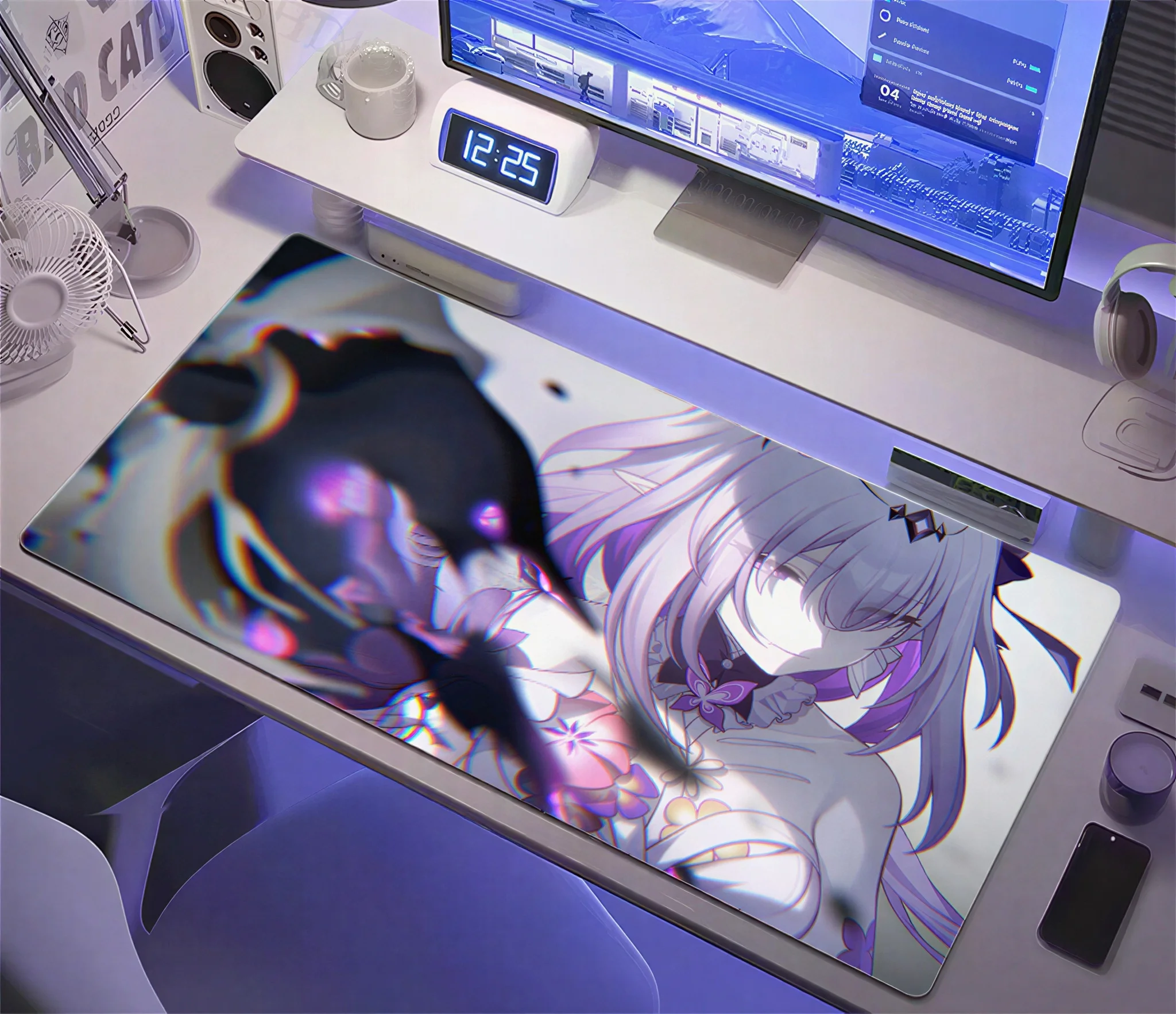 Anime Girl Mouse Pad XXL Large Gaming Desk Mat Aesthetic Style Non Slip Rubber Base Spring Easter Gift for PC Gamer Setup