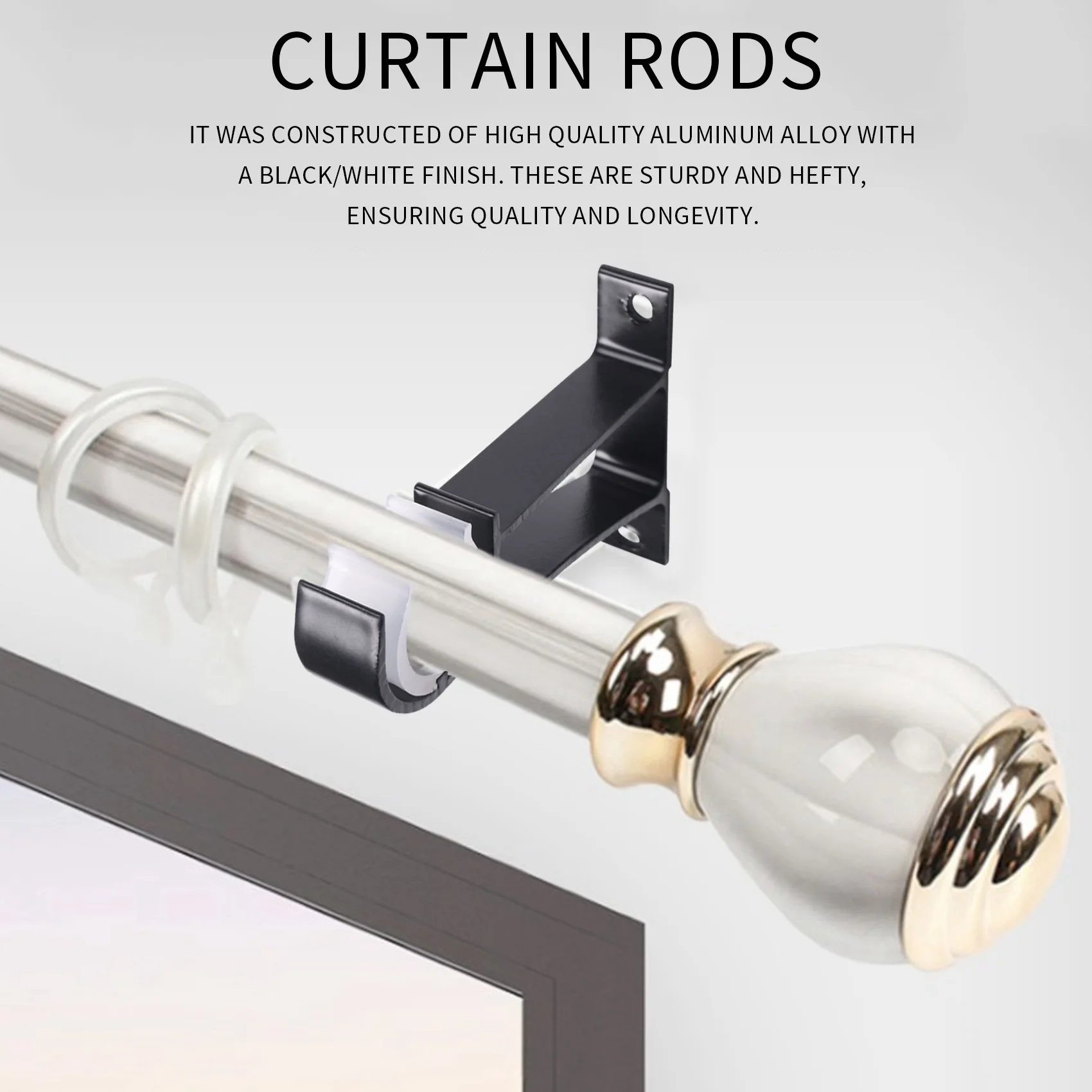 

ABMR-18 шт. набор кронштейнов для карнизов с одним отверстием, маленькие крючки для карнизов для стены, сверхмощные карнизы для драпировок, черные