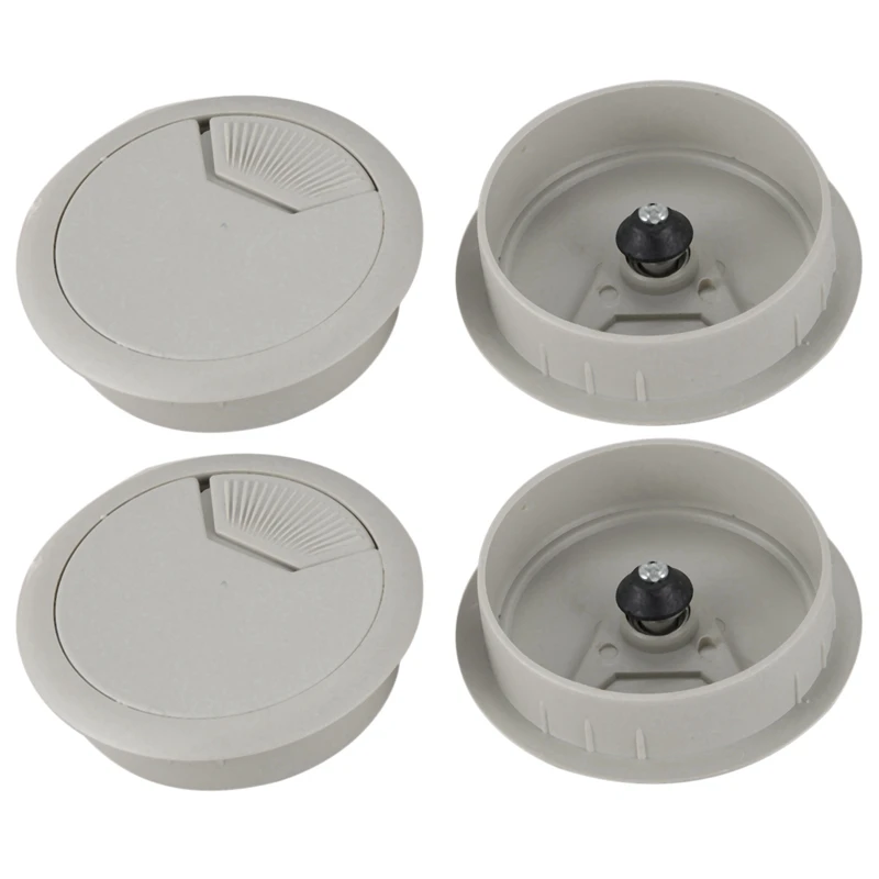 8 Pcs 53Mm Drill Hole Plastic Home Computer Desk Cable Cord Grommets