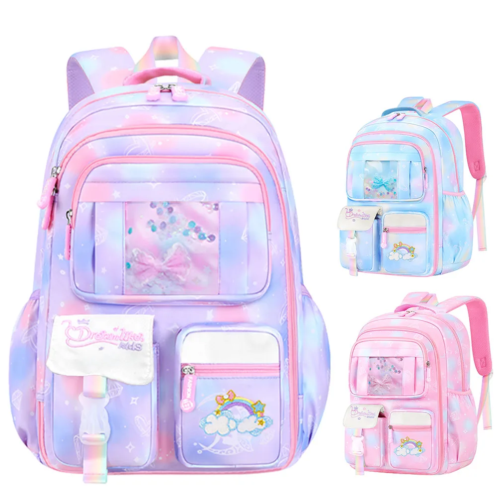

Kids Backpack for Girls School Bag for Middle School Students BookBag for Elementary Primary School Kawaii Travel Bag Waterproof