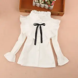Teenage Spring Autumn Blouses For Girls Solid Cotton White Children Top Girl Long Sleeve School Clothes Kids Shirts 2 12 Y AliExpress 1501