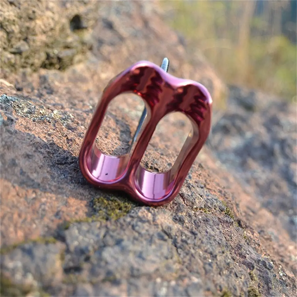 

Downhill Be-lay Rappel Device Safety Ring Double Slot Rock Climbing Rappel Professional ATC Climbing Descender Mountaineering