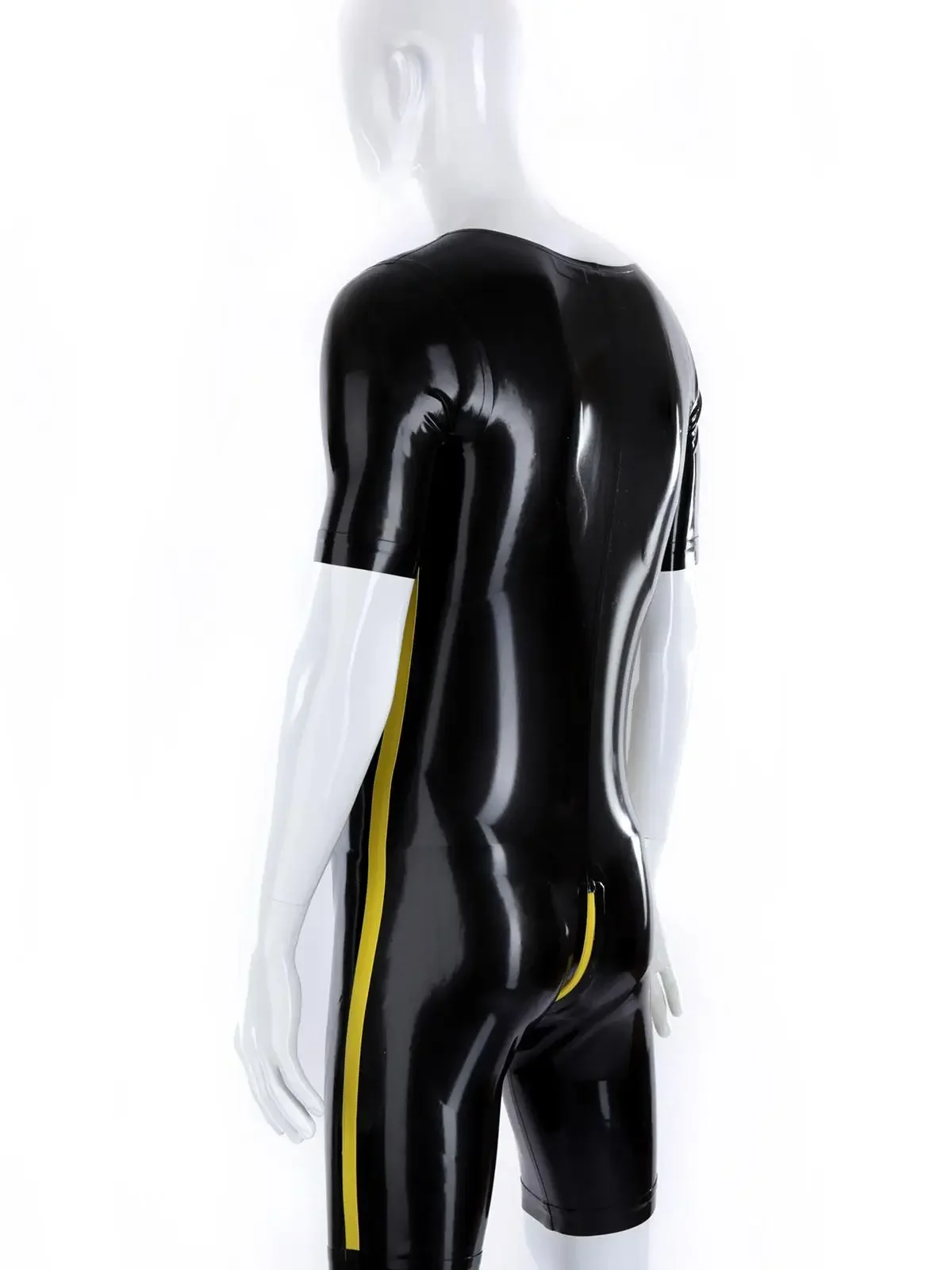 Men Panties Latex shorts With Crotch Rubber Shorts fetish wear latex costume fetish Zipper Underwear bodysuit