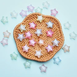 10Pcs Makaron Color Sparkling  Star Beads DIY Necklace Bracelet Acrylic Making Jewelry Material Accessories