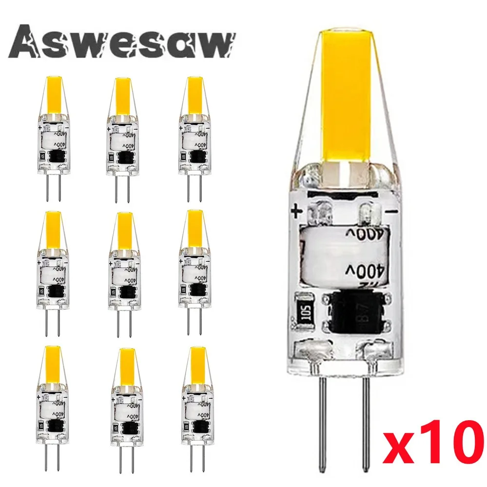 

10 PCS Super bright G4 LED COB Lamp 6W Bulb AC DC 12V 220V Candle Lights Replace 30W 40W Halogen for Chandelier Spotlight