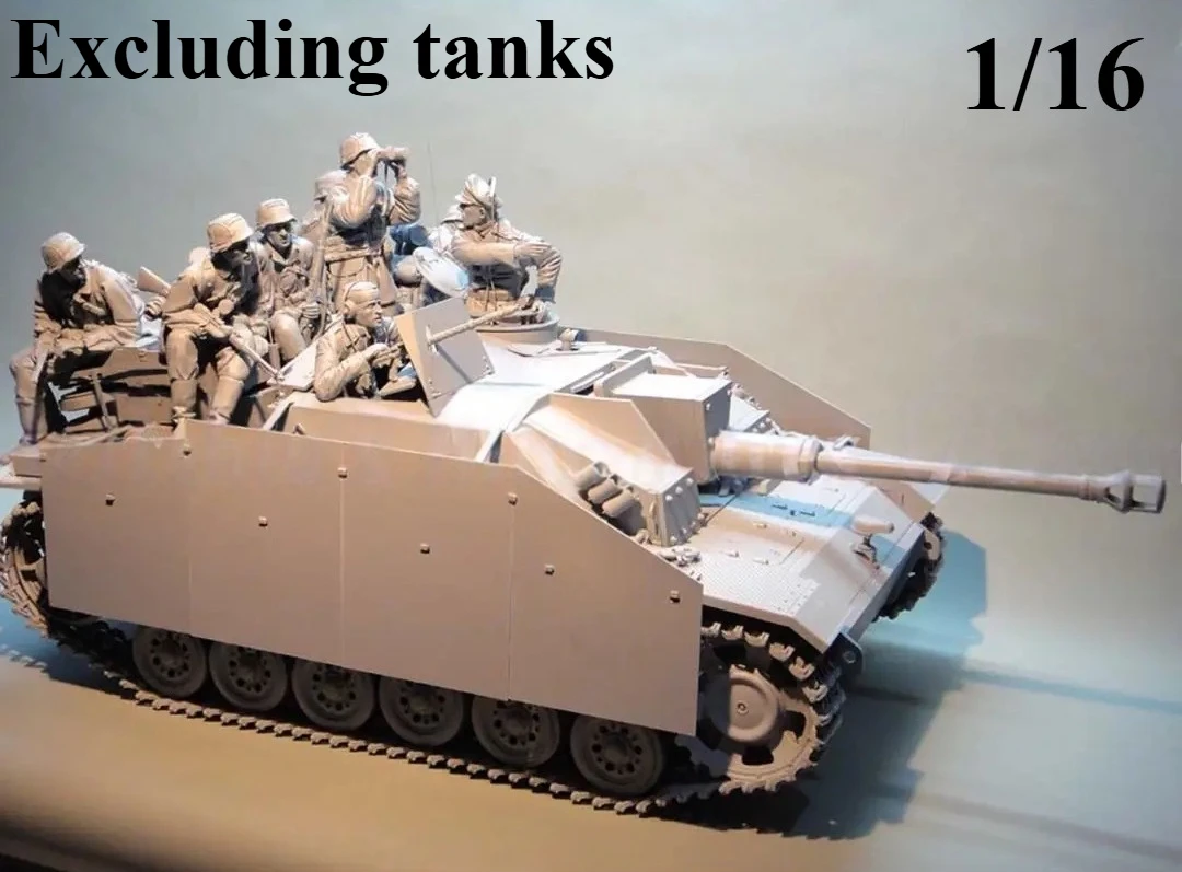 

1/16 Casting Resin Model Kit Tank Corps Members 8 People Including Scene Model Unpainted