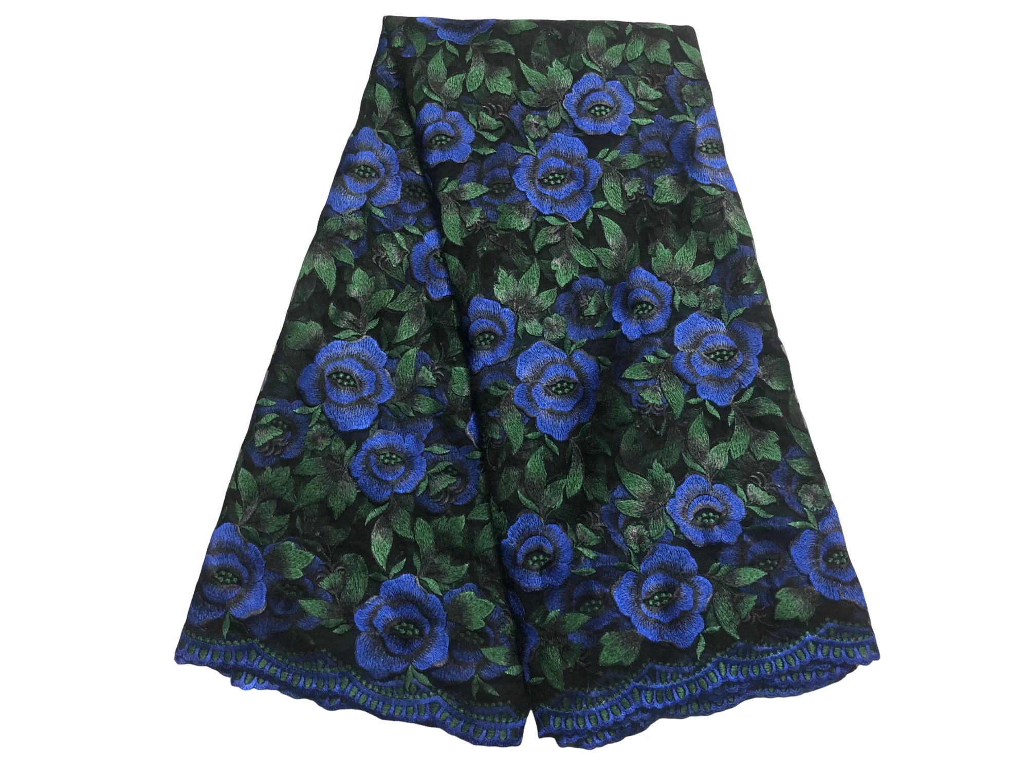 

New African Bright-Colored Big Flower Style Net Laces 2025 High Quality Embroidered Mesh Fabric For Nigeria Wedding Party Dress