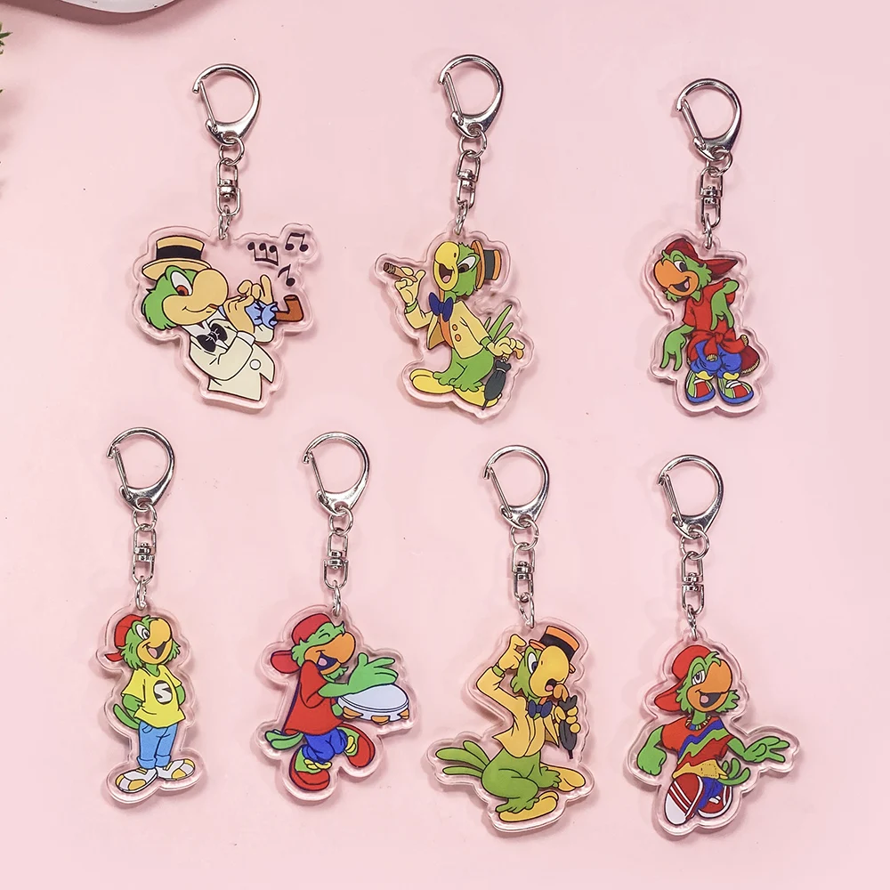 1/7 Peças Disney Saludos Amigos José Carioca Chaveiro de Acrílico, Pingente Fofo para Mochila, Acessórios de Decoração para Bolsas, Presentes de Feriado