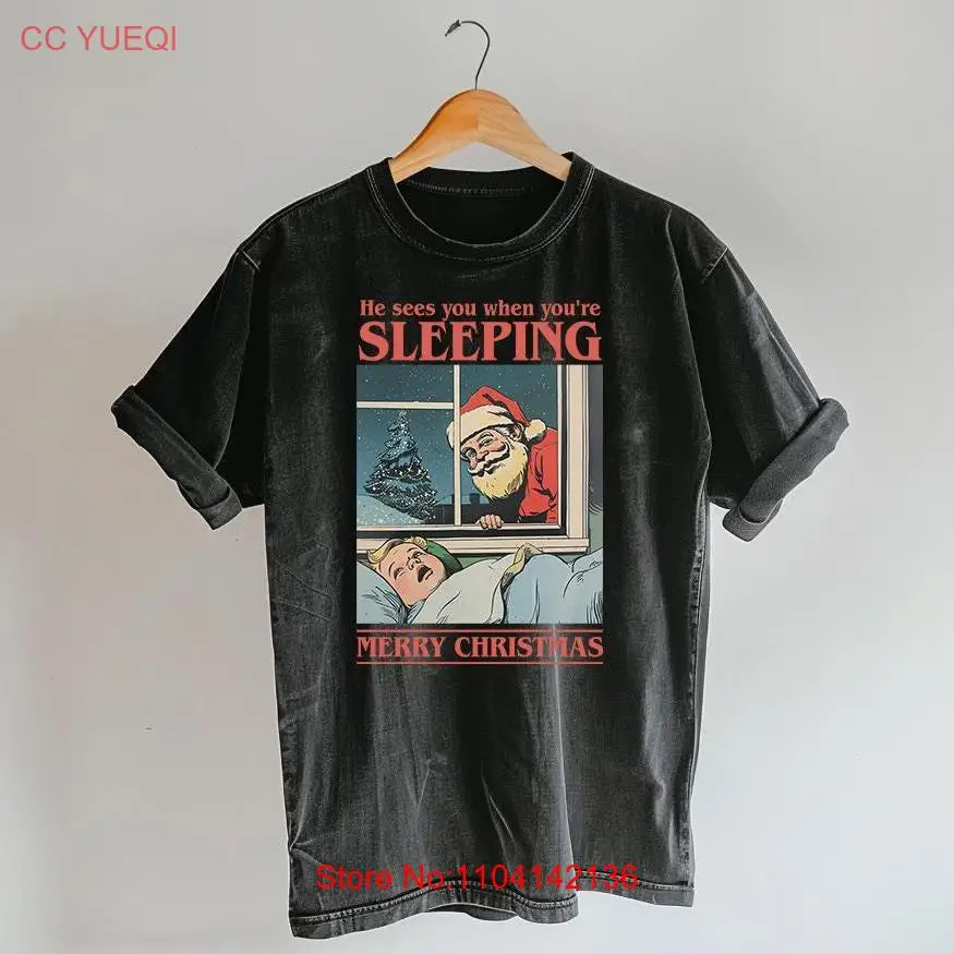 Vintage Creepy Santa Claus T เสื้อน่าเกลียดคริสต์มาสปาร์ตี้ตลก Retro 90s อินเทรนด์ Y2K Meme Boho น่ารัก Baggy