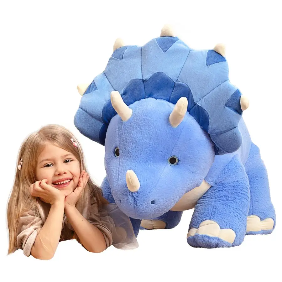 

Giant Triceratops Dinosaur Stuffed Animal Plush Toy,30 Soft Big Large Jumbo Toys,Huge Size Cute Fluffy Plushy Oversized Plushie,