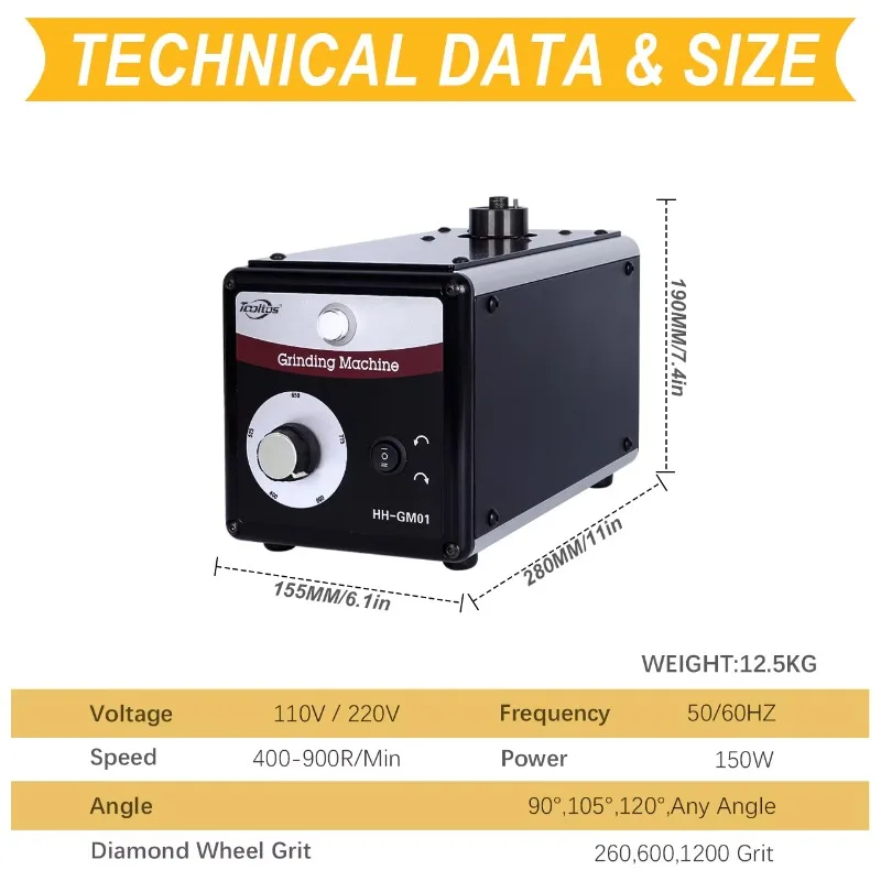 150W 400-900RPM High Speed Jewelry Carving Knife Sharpening Machine Dual Angle Engraving Sharpener Graver Grinding Machine