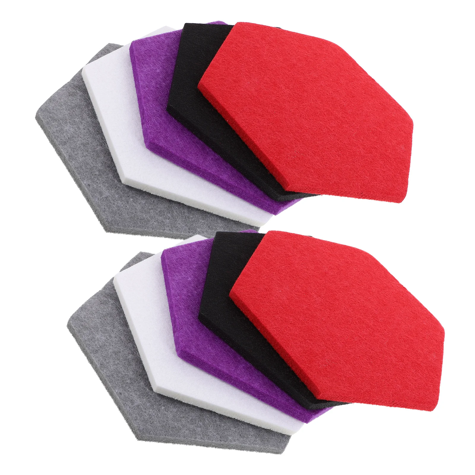 

10pcs Hexagonal Felt Bulletin Tiles 17x20cm Self Adhesive White Gray Red Black Memo Wall Stickers Felt Pin Board Tiles